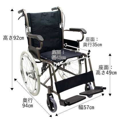 [現貨] 樂樂健 - 日本輕量鋁合金輪椅 (大輪)