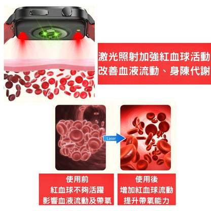 [現貨] 激光理療智能手錶 多功能無創血糖監測手錶