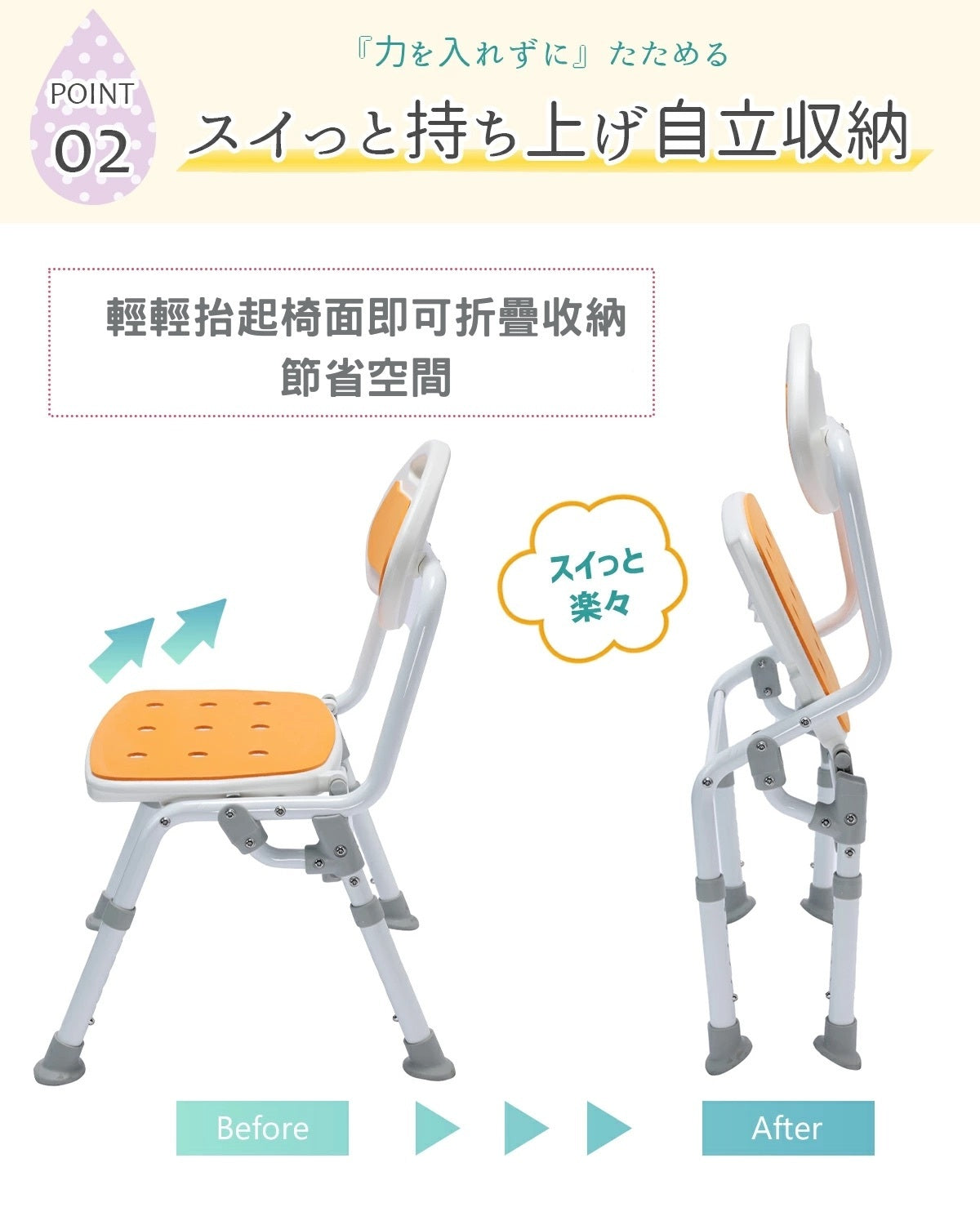 [現貨] 日本樂樂健RK-050050R 折疊靠背沐浴椅