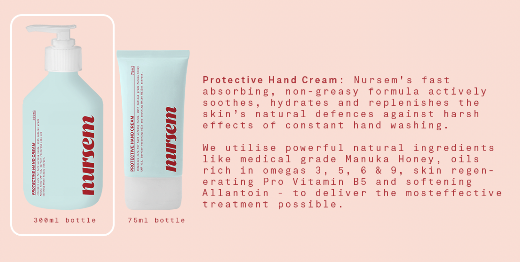[現貨] Nursem 護士護手霜 300ml（4支裝）